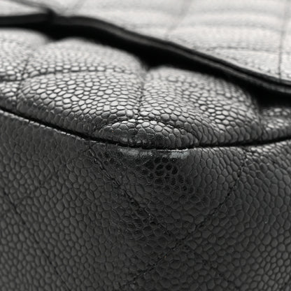 Chanel Caviar Quilted Jumbo Single Flap Black 11 of 15