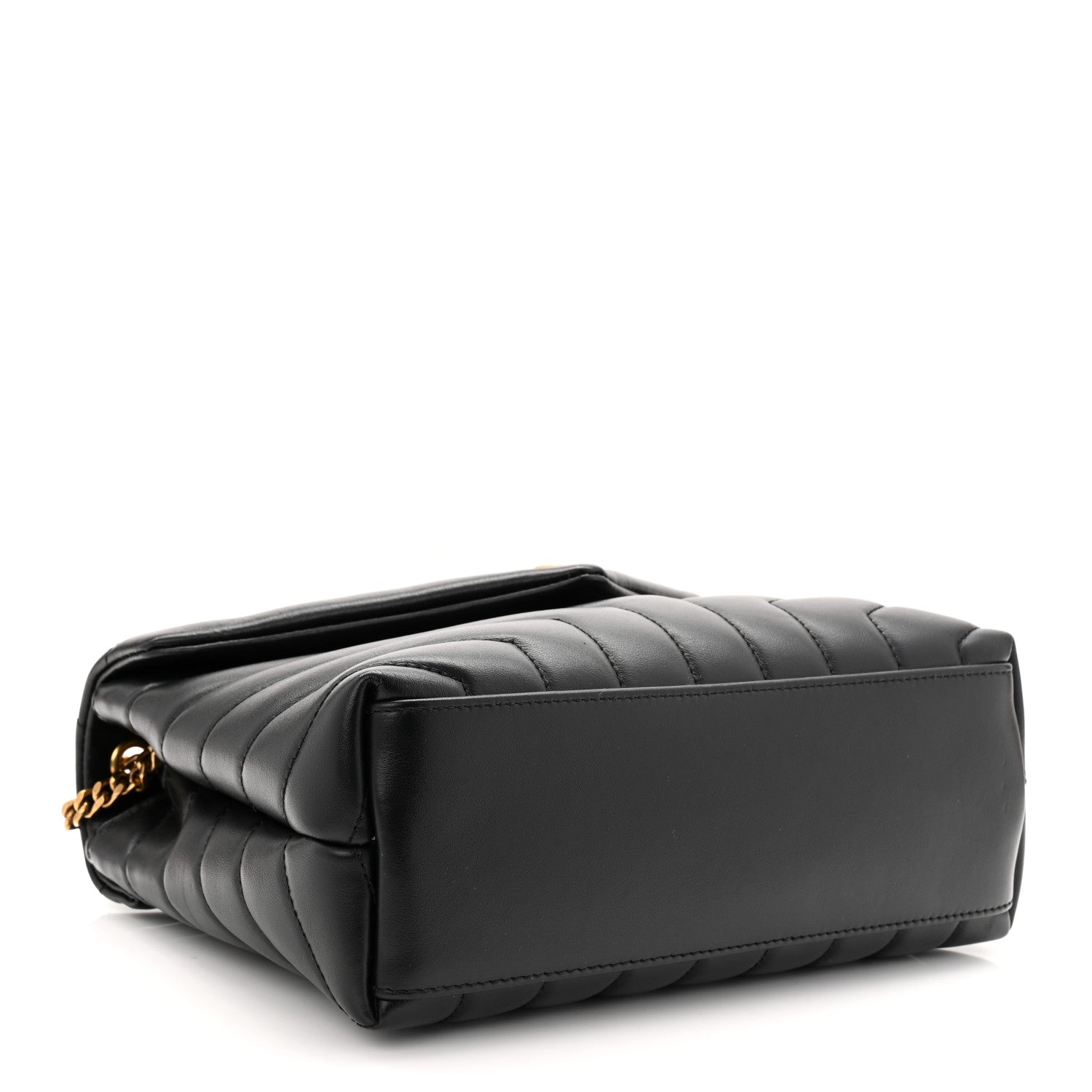 Saint Laurent Calfskin Y Quilted Monogram Small Loulou Chain Satchel Black 4 of 10