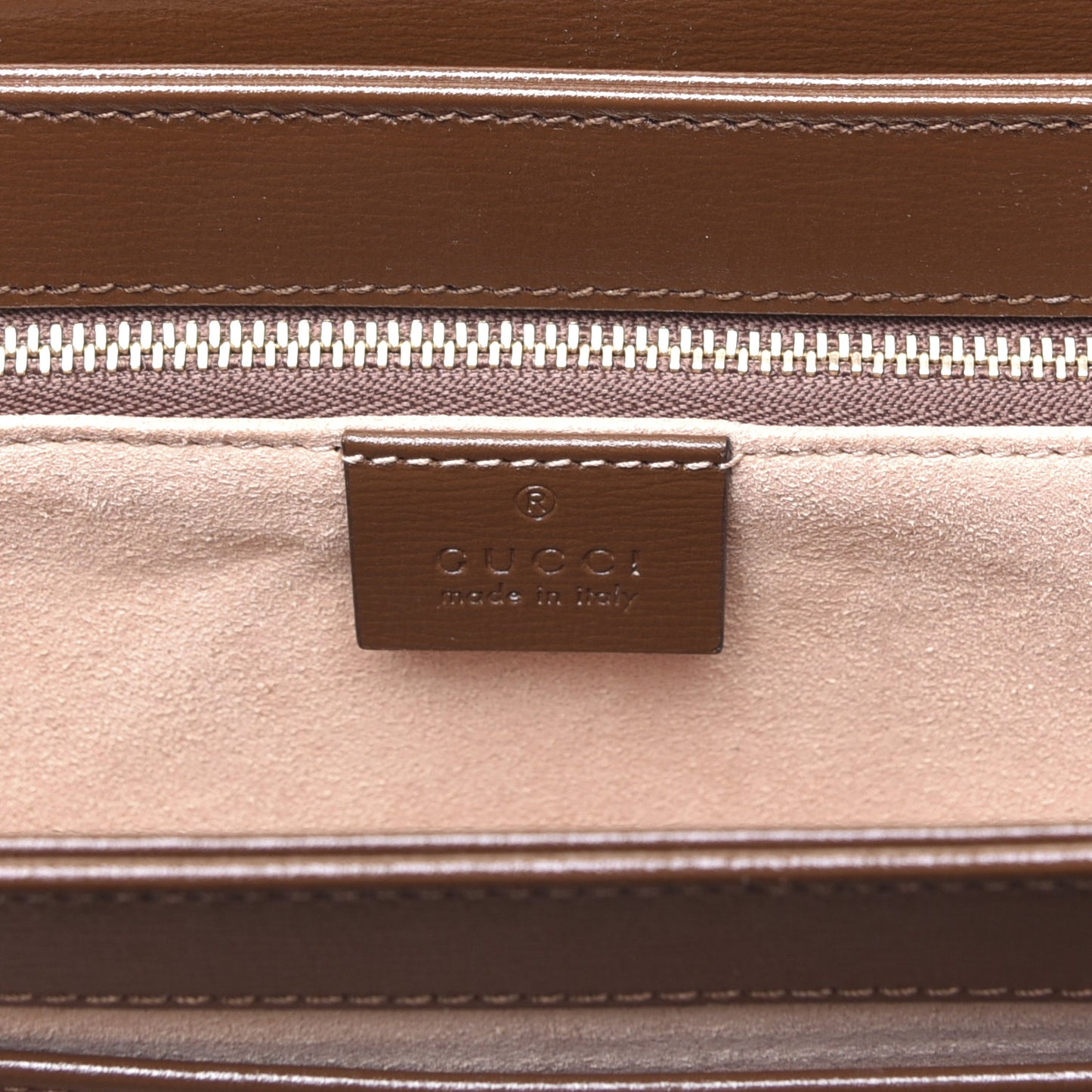 GG Supreme Monogram Horsebit 1955 Shoulder Bag Beige Brown Sugar