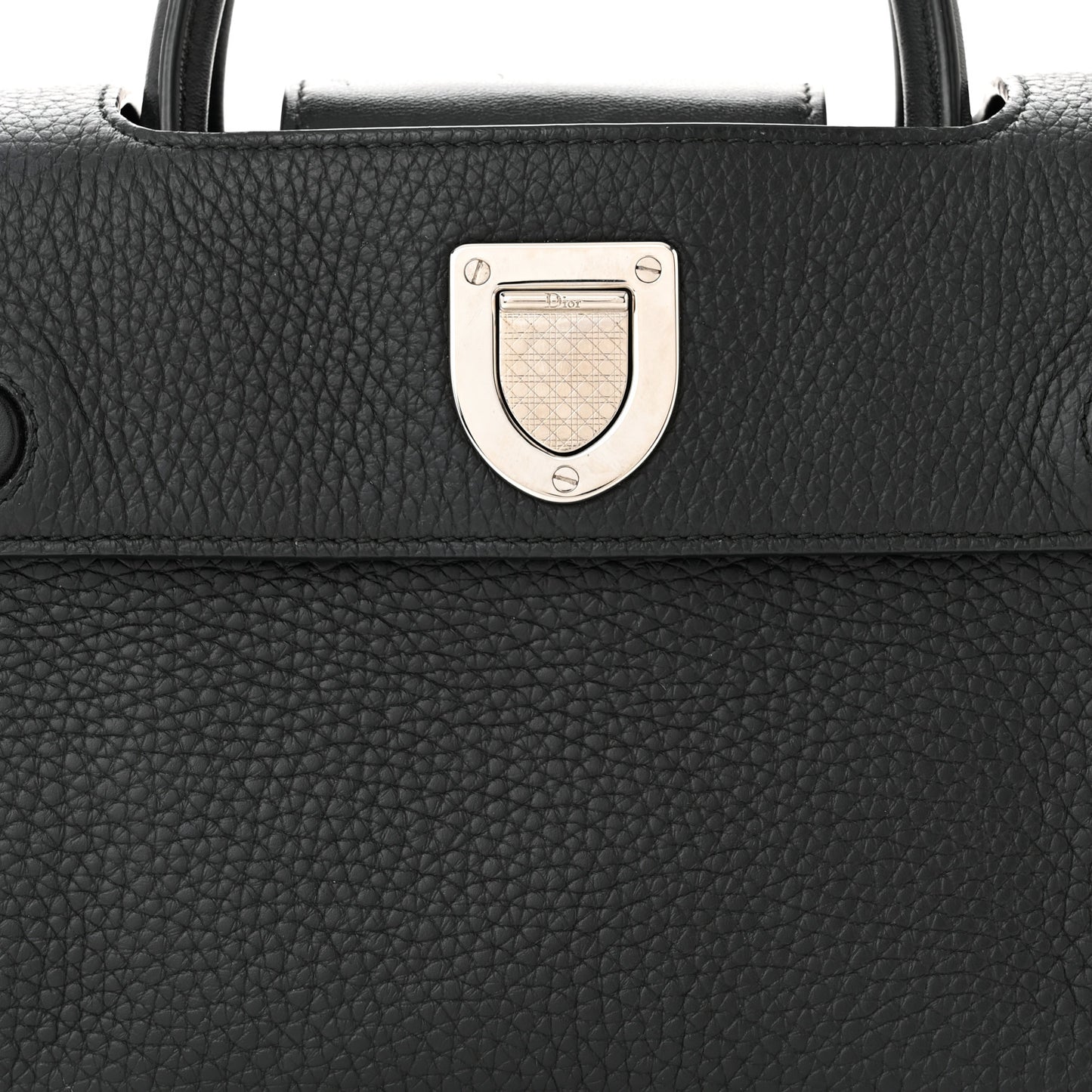 Grained Calfskin Diorever Flap Black