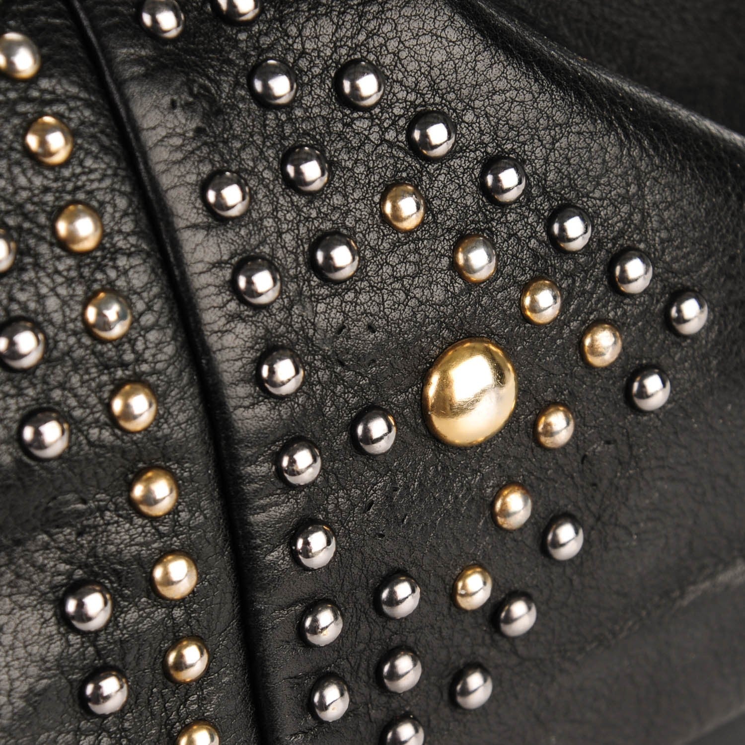 Saint Laurent Calfskin Studded Sac Y Rock Black 8 of 12
