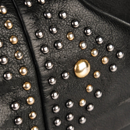 Saint Laurent Calfskin Studded Sac Y Rock Black 8 of 12