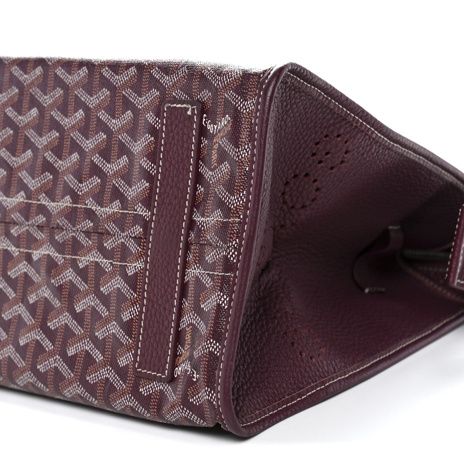 Goyard Goyardine Sac Hardy Pet Carrier PM Burgundy 11 of 15