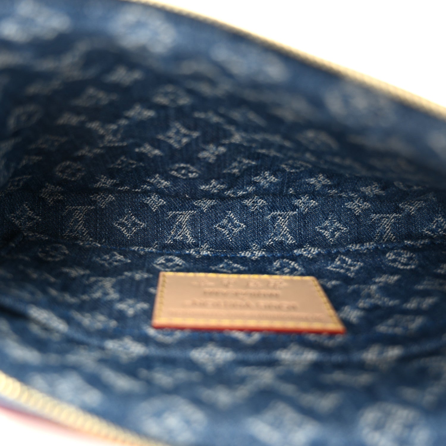 Louis Vuitton LV X TM Monogram Denim Cerises Pochette Accessories Blue 5 of 9