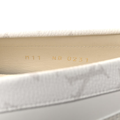Louis Vuitton Monogram Mens Racer Moccasin Loafers 11 White Green 6 of 7
