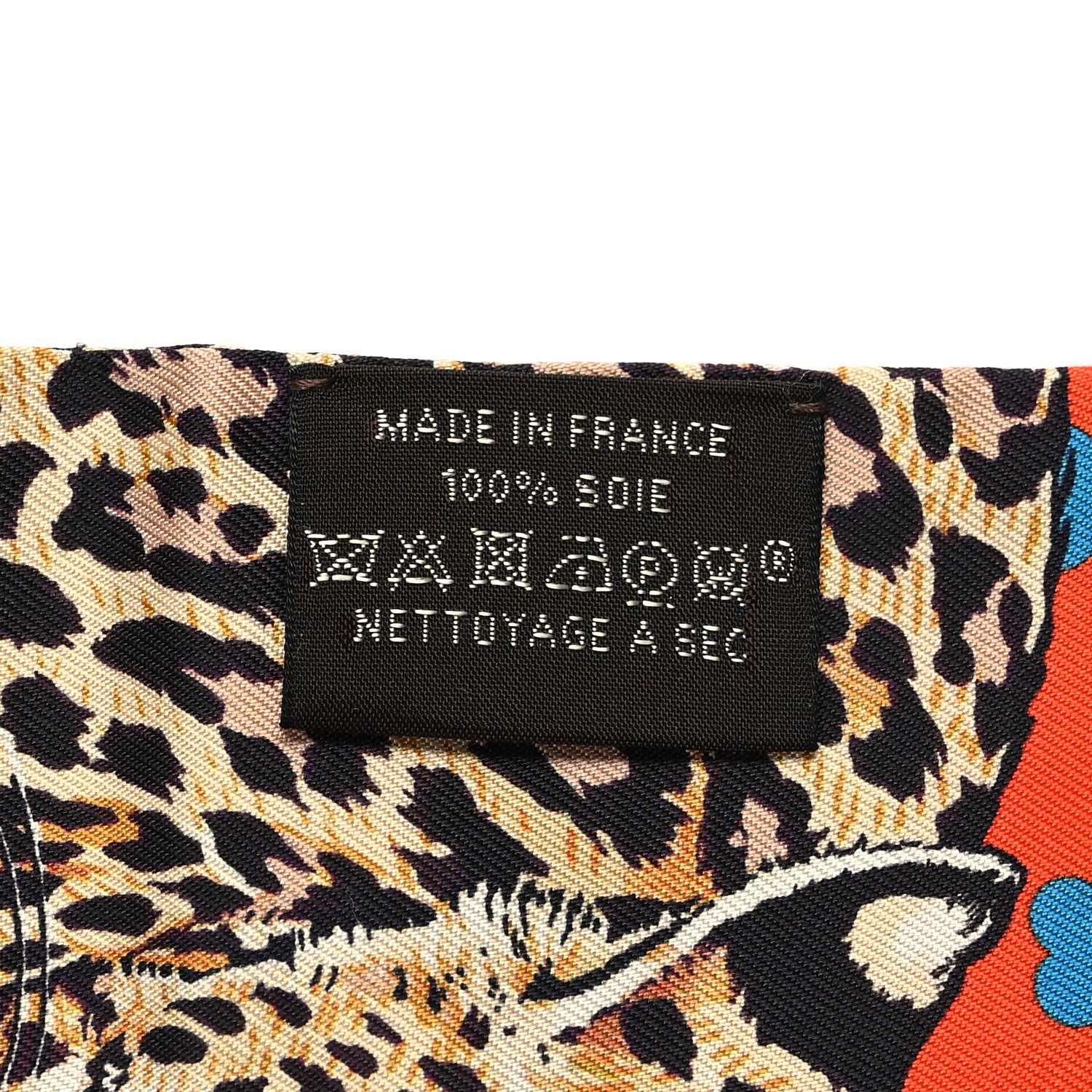 Hermes Silk Jungle Love Love Twilly Orange Bleu Brun 3 of 4