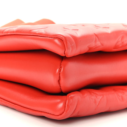 Louis Vuitton Lambskin Embossed Monogram Coussin PM Red 8 of 10