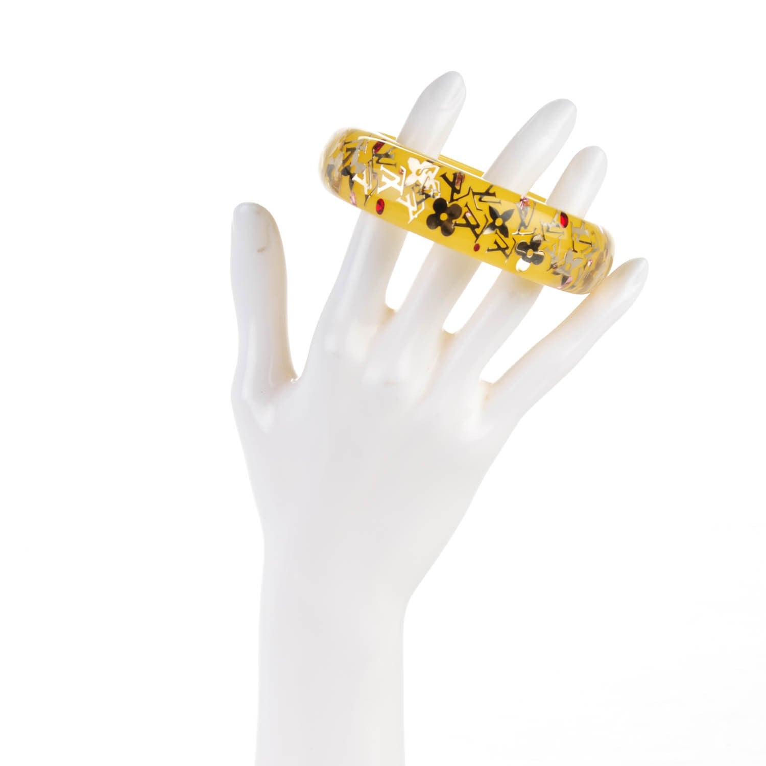 Louis Vuitton Resin Swarovski Medium Inclusion Bracelet GM Yellow 2 of 3