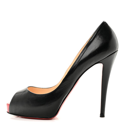 Christian Louboutin Kid Very Prive 120 Pumps 40.5 Black Red 1 of 10