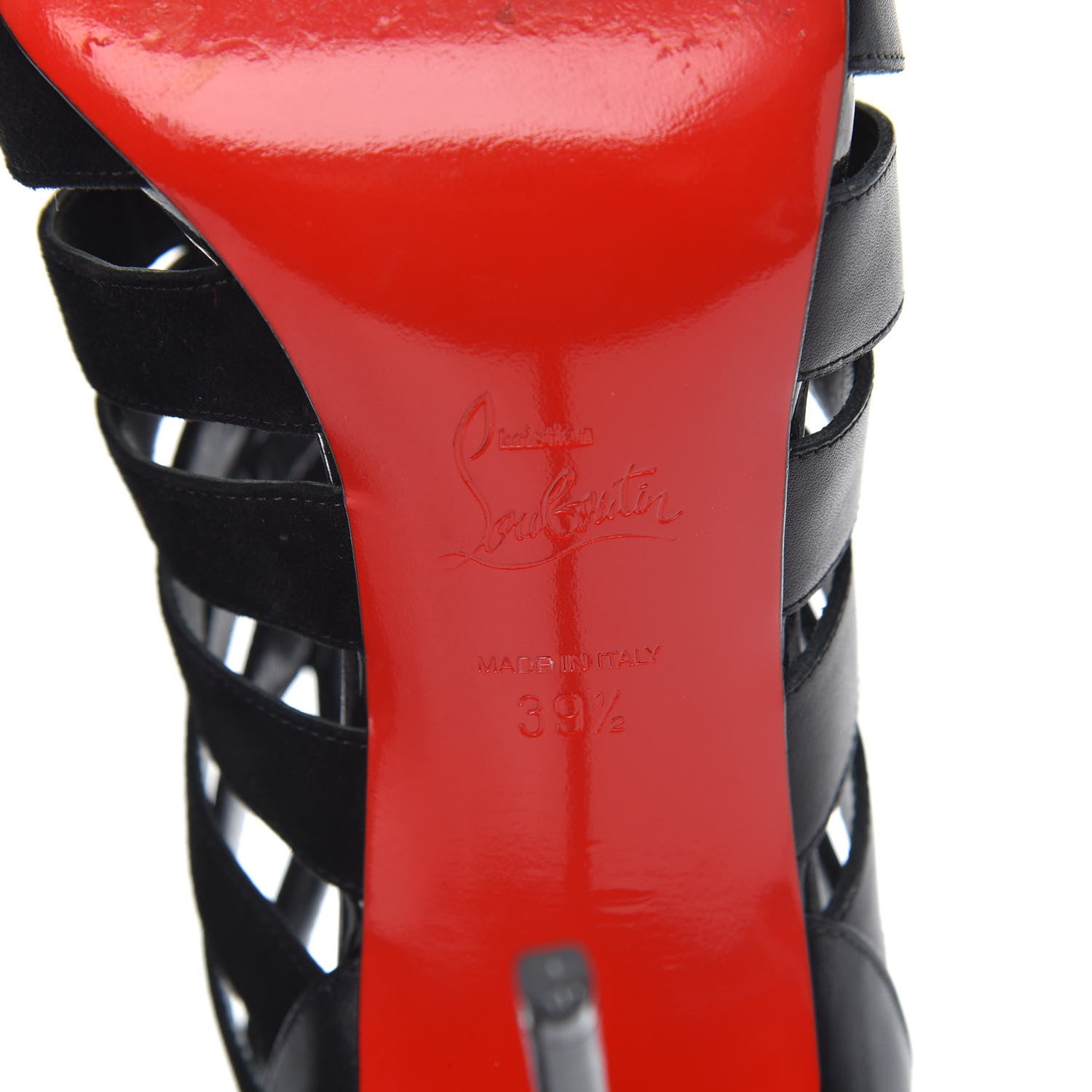 Christian Louboutin Calfskin Toot Mignonne 100 Cutout Booties 39.5 Black 6 of 9
