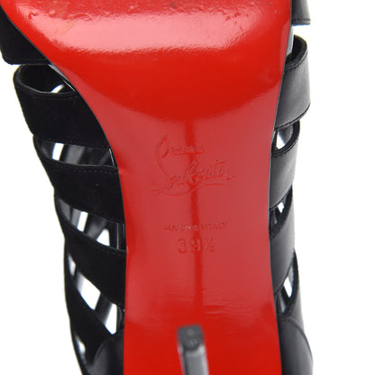 Christian Louboutin Calfskin Toot Mignonne 100 Cutout Booties 39.5 Black 6 of 9