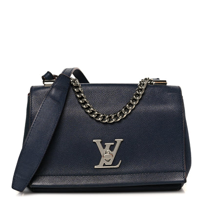 Louis Vuitton Calfskin Lockme II Chain Bag BB Marine Rouge 1 of 10