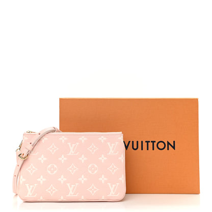 Louis Vuitton Empreinte Monogram Double Zip Pochette Rose 11 of 11