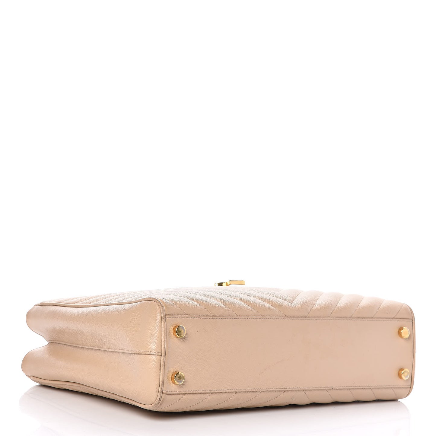 Grain De Poudre Matelasse Chevron Monogram Shopping Bag Nude Powder