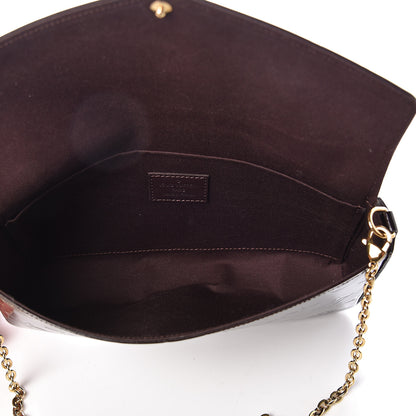 Louis Vuitton Vernis Pochette Felicie Chain Wallet Amarante 6 of 10