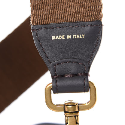 Fendi Ribbon Vitello Century FF 1974 Flat Studded Strap You Fango Marrone Ebano 4 of 5