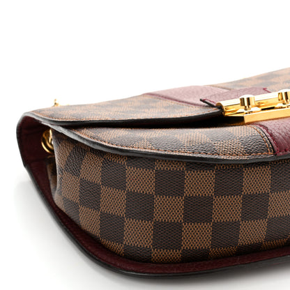 Louis Vuitton Damier Ebene Cuir Taurillon Wight Bordeaux 8 of 12