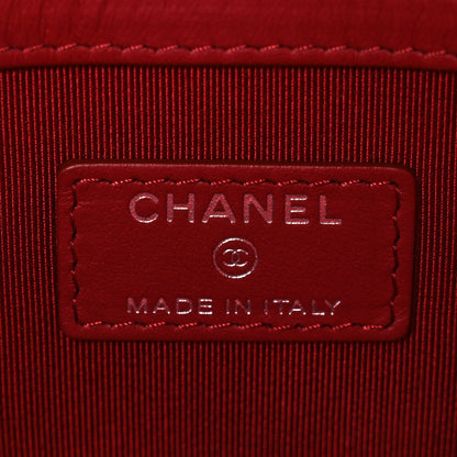 Chanel Caviar Quilted Medium Cosmetic Case Red 6 of 9