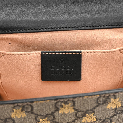 Gucci GG Supreme Monogram Bees Small Padlock Shoulder Bag Black 6 of 11