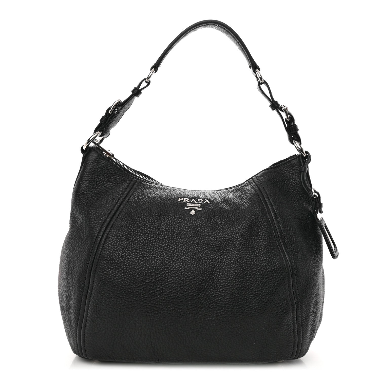Prada Vitello Phenix Hobo Black 1 of 11
