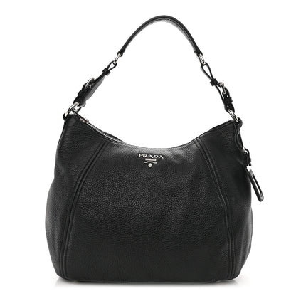 Prada Vitello Phenix Hobo Black 1 of 11