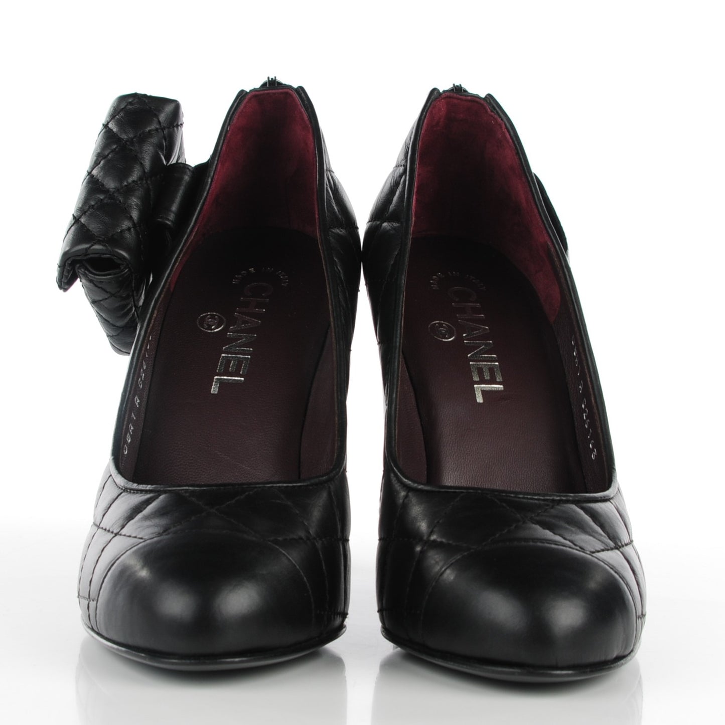 Calfskin Quilted Mini 2.55 Reissue Flap Pumps 37.5 Black