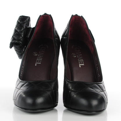 Chanel Calfskin Quilted Mini 2.55 Reissue Flap Pumps 37.5 Black 3 of 8