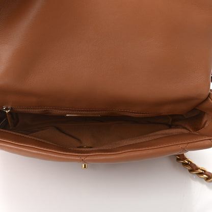 Chanel Lambskin Quilted Large Chanel 19 Flap Brown 7 of 9