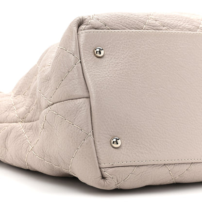 Chanel Glazed Calfskin Large On The Road Tote Beige 11 of 14