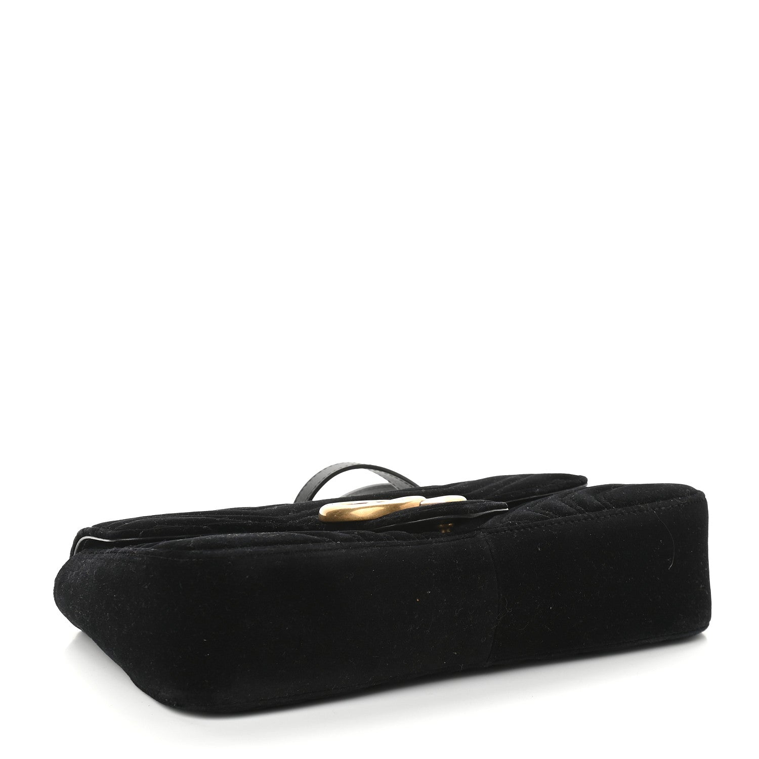 Gucci Velvet Matelasse Medium GG Marmont Shoulder Bag Black 4 of 9