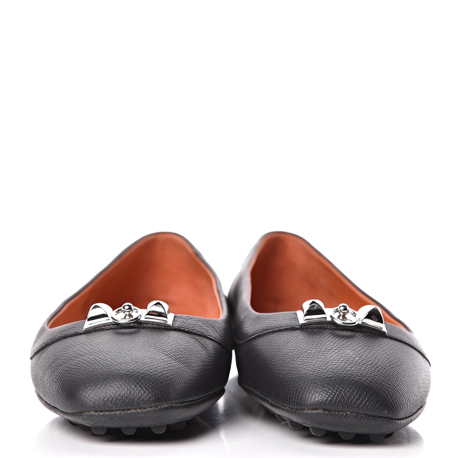 Hermes Epsom Liberty Ballerina Flats 38.5 Black 2 of 11