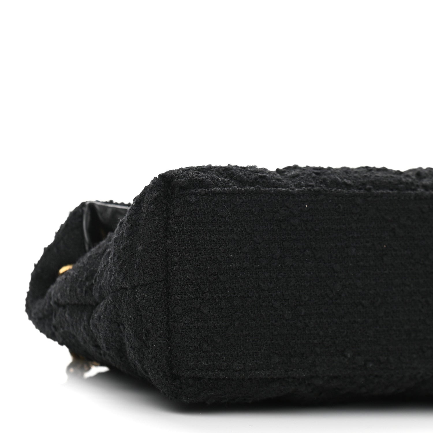 Saint Laurent Tweed Quilted Small Loulou Puffer Monogram Chain Satchel Black 9 of 10