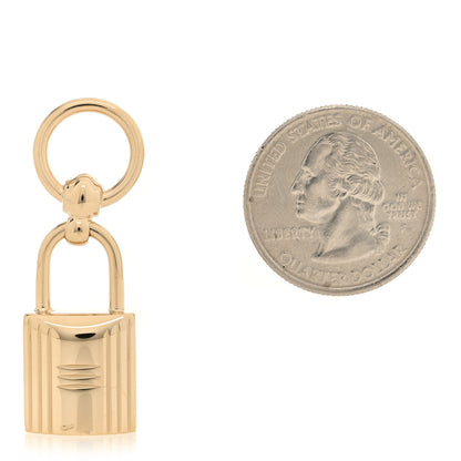 Hermes Permabrass Mini Loop Charms Cadenas Scarf Ring Gold 2 of 4