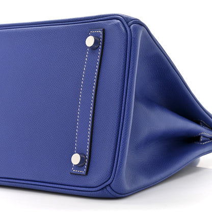 Hermes Epsom Candy Birkin 30 Bleu Electrique Mykonos 9 of 14