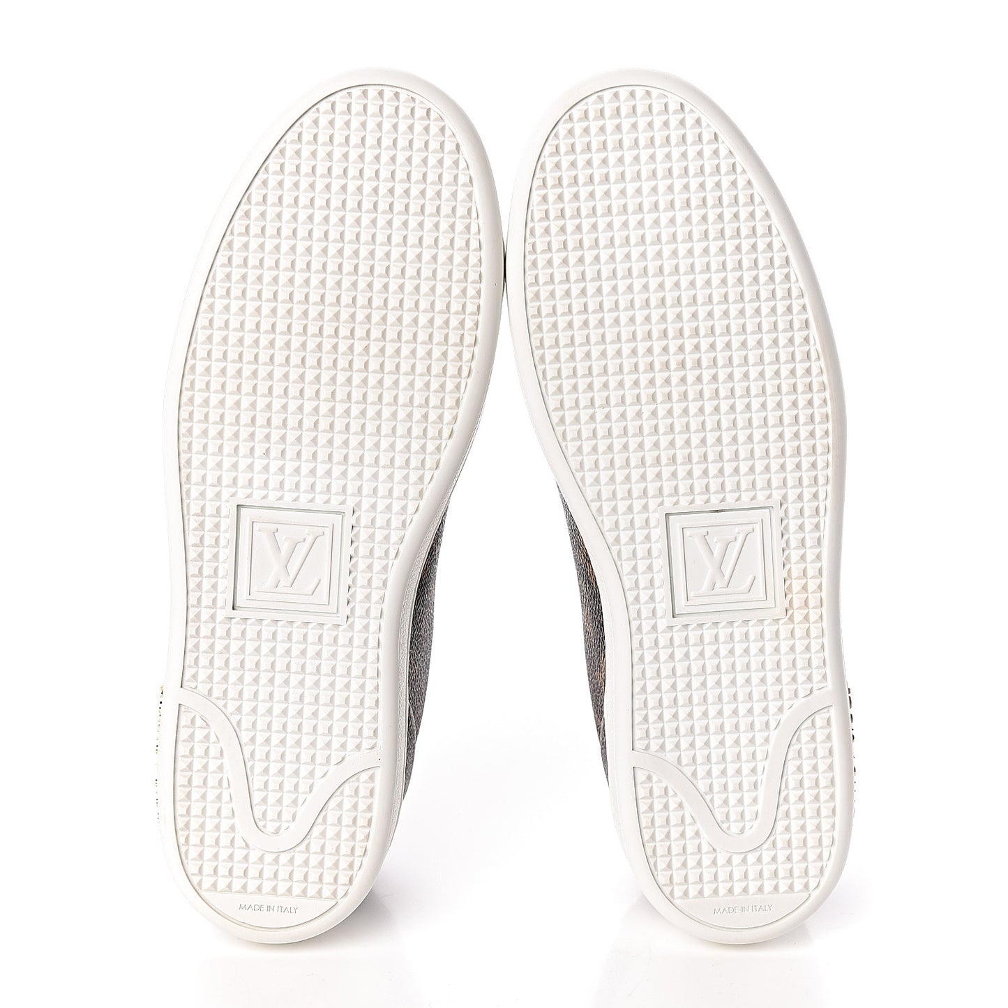 Calfskin Monogram LV Black Heart Sneakers 37.5 Cacao