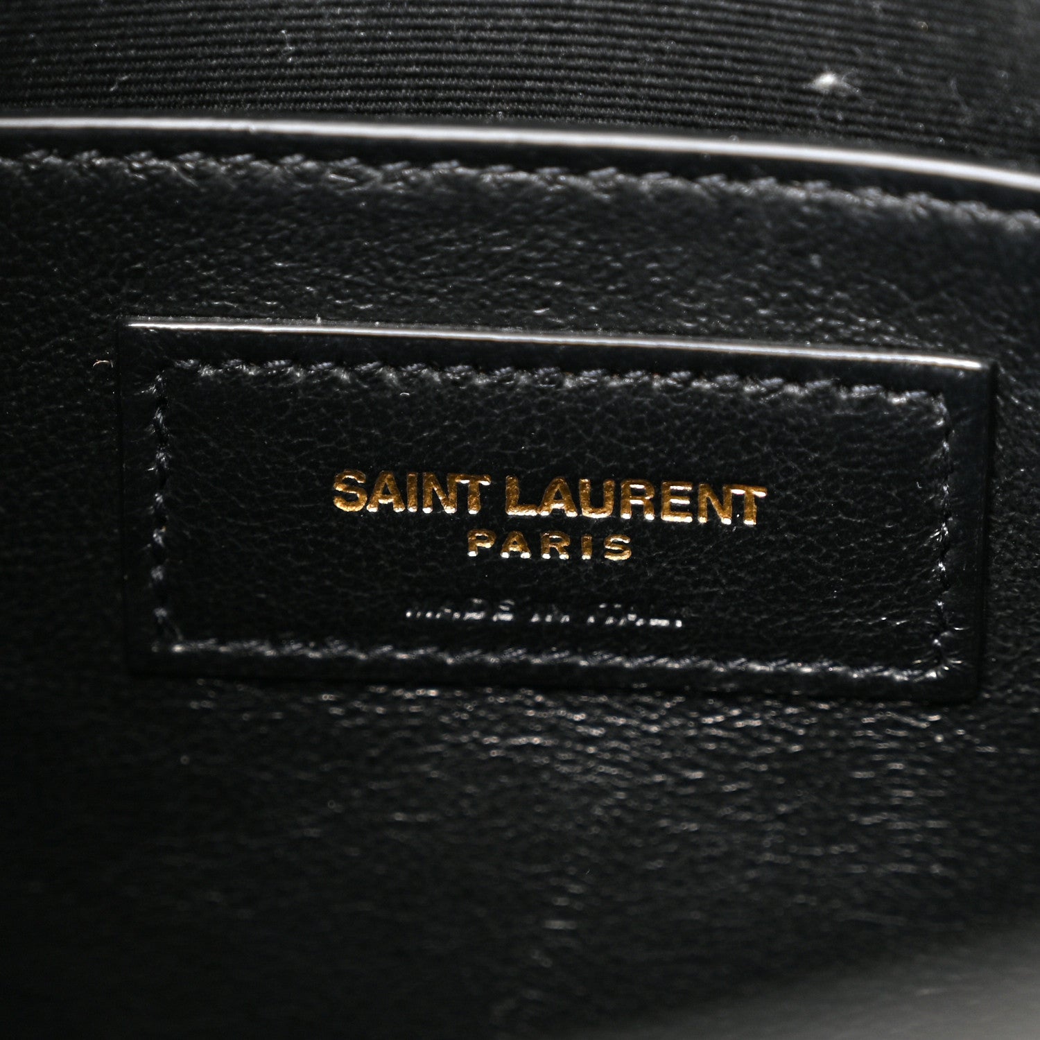 Saint Laurent Shiny Calfskin Crocodile Embossed Small Manhattan Baguette Black 6 of 9