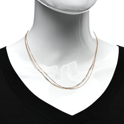 Cartier 18K Pink Yellow White Gold Three Chain Necklace 2 of 4