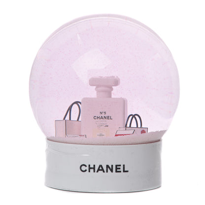 Chanel Glass N°5 Perfume Bottle Snow Globe Pink 1 of 5