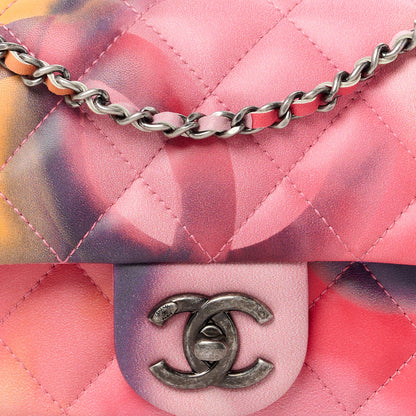 Chanel Printed Lambskin Quilted Small Flower Power Flap Ecru Orange Red Purple 8 of 11