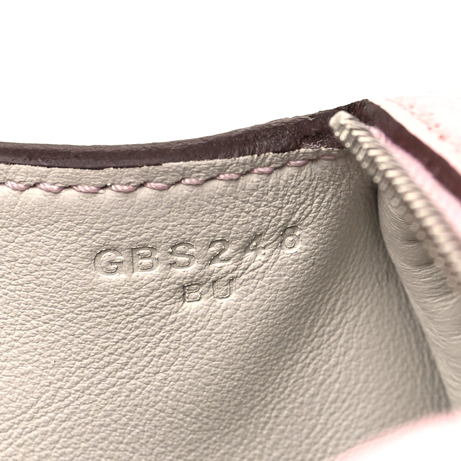Hermes Taurillon Clemence Verso Mini Lindy 20 Rose Sakura Gris Perle 7 of 11