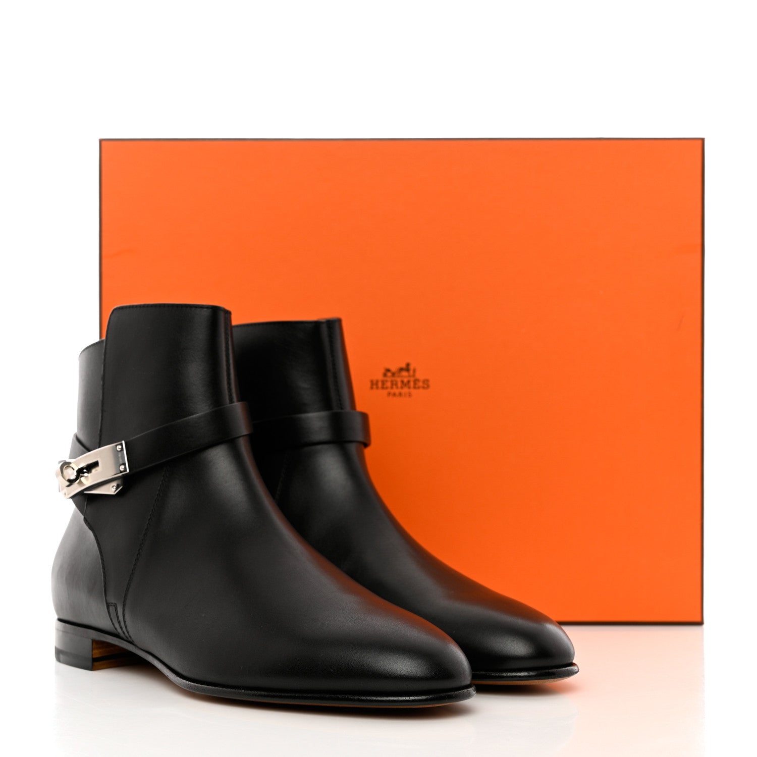 Hermes Calfskin Neo Low Boots 39 Black 9 of 9