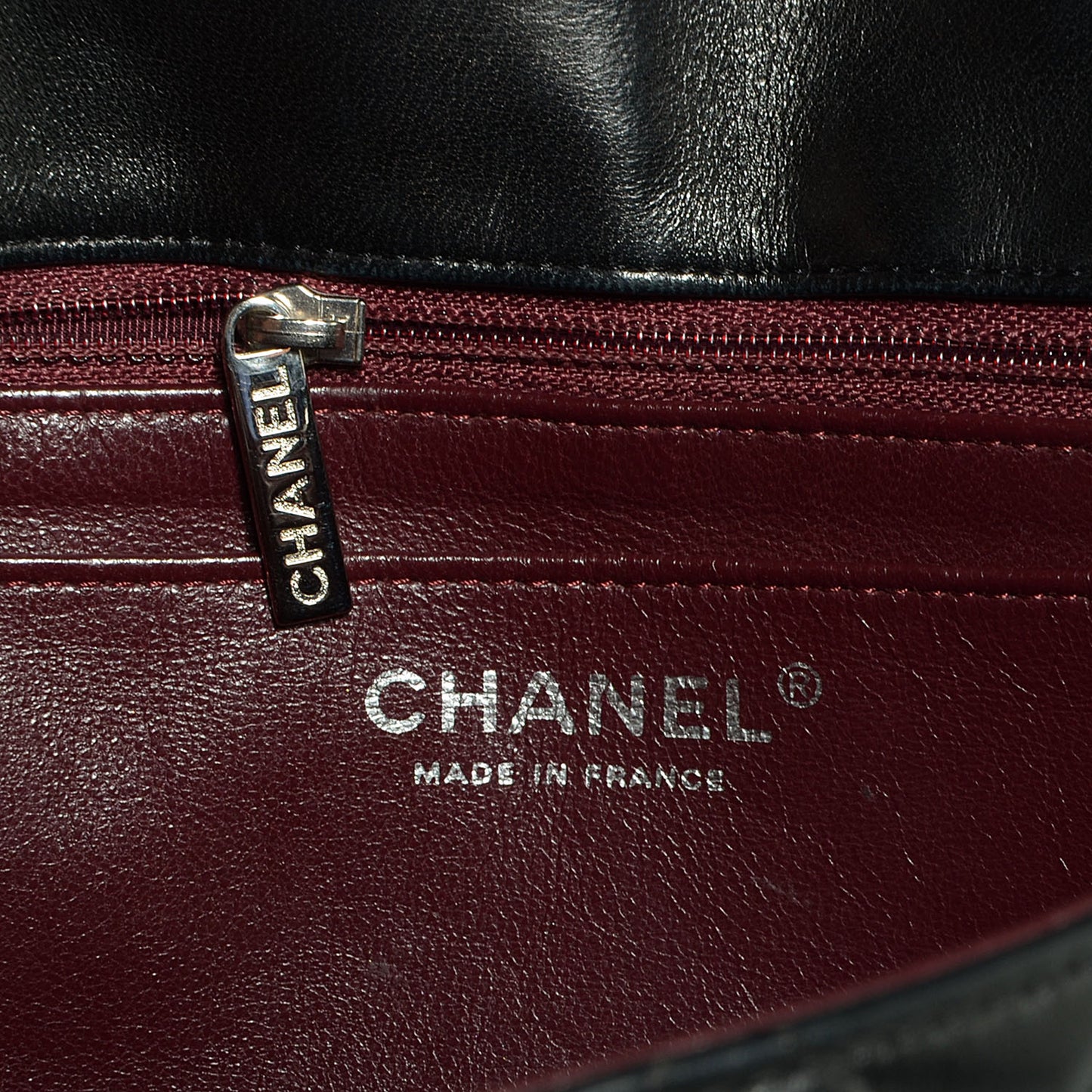 Lambskin Quilted Jumbo Single Flap Black