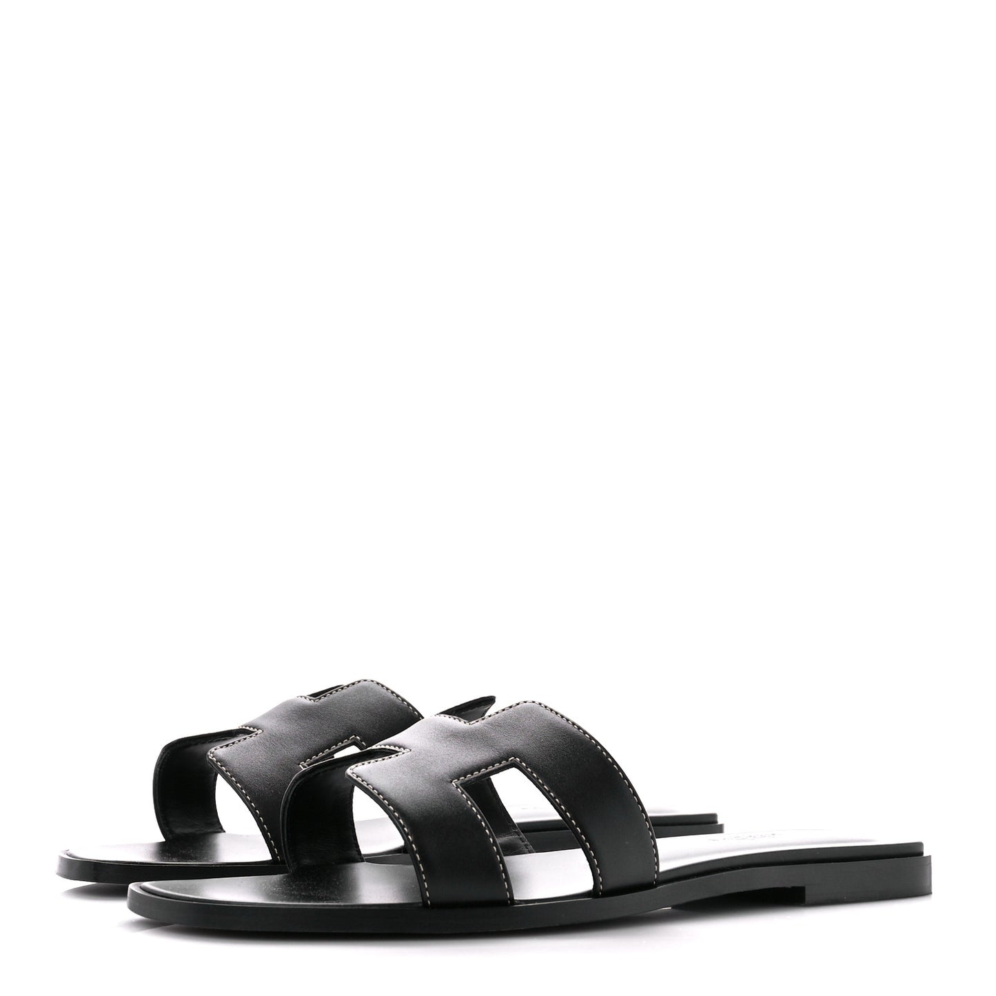 Box Calfskin Oran Sandals 39.5 Black