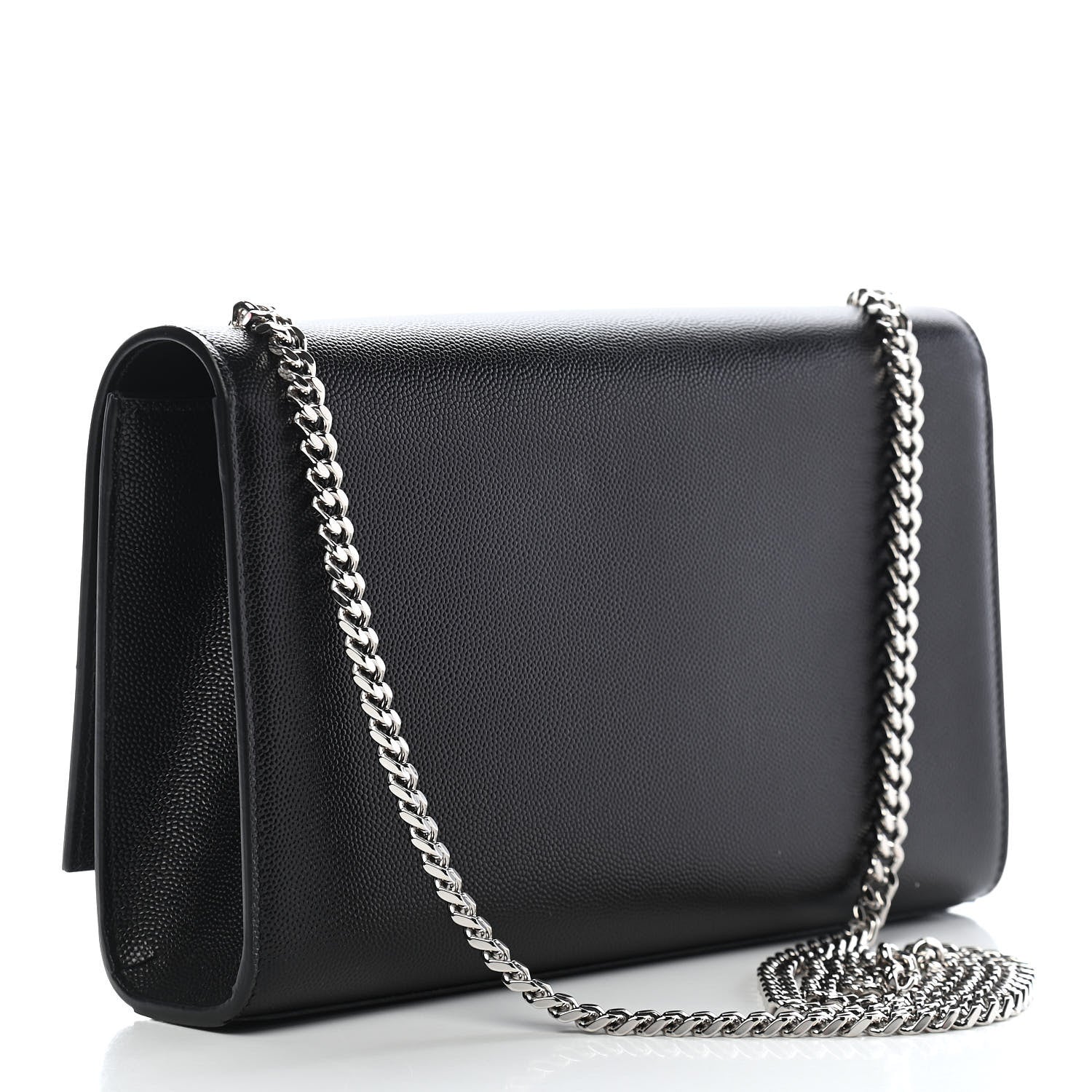 Saint Laurent Grain De Poudre Medium Classic Monogram Kate Satchel Black 3 of 9