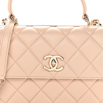 Chanel Lambskin Quilted Small Trendy CC Dual Handle Flap Bag Beige 21 of 28