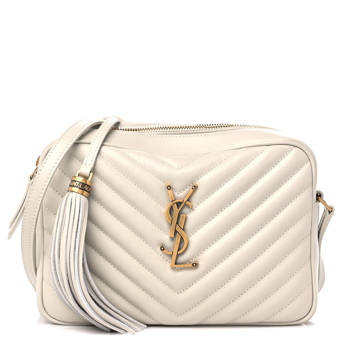 Calfskin Matelasse Monogram Lou Camera Bag Crema Soft