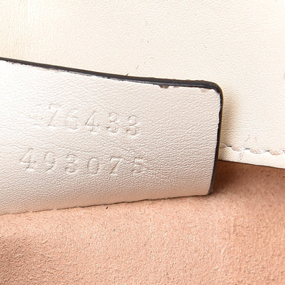 Gucci Calfskin Matelasse Super Mini GG Marmont Shoulder Bag White 7 of 17
