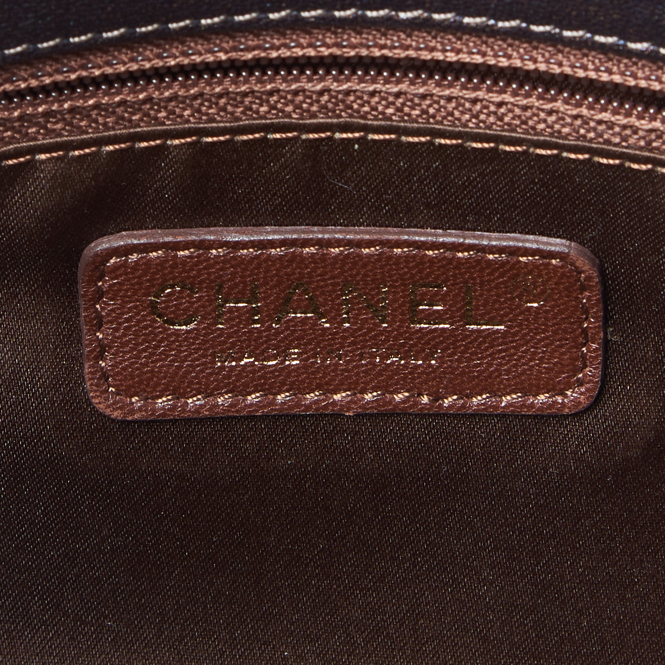 Metallic Calfskin Degrade East West Flap Bronze