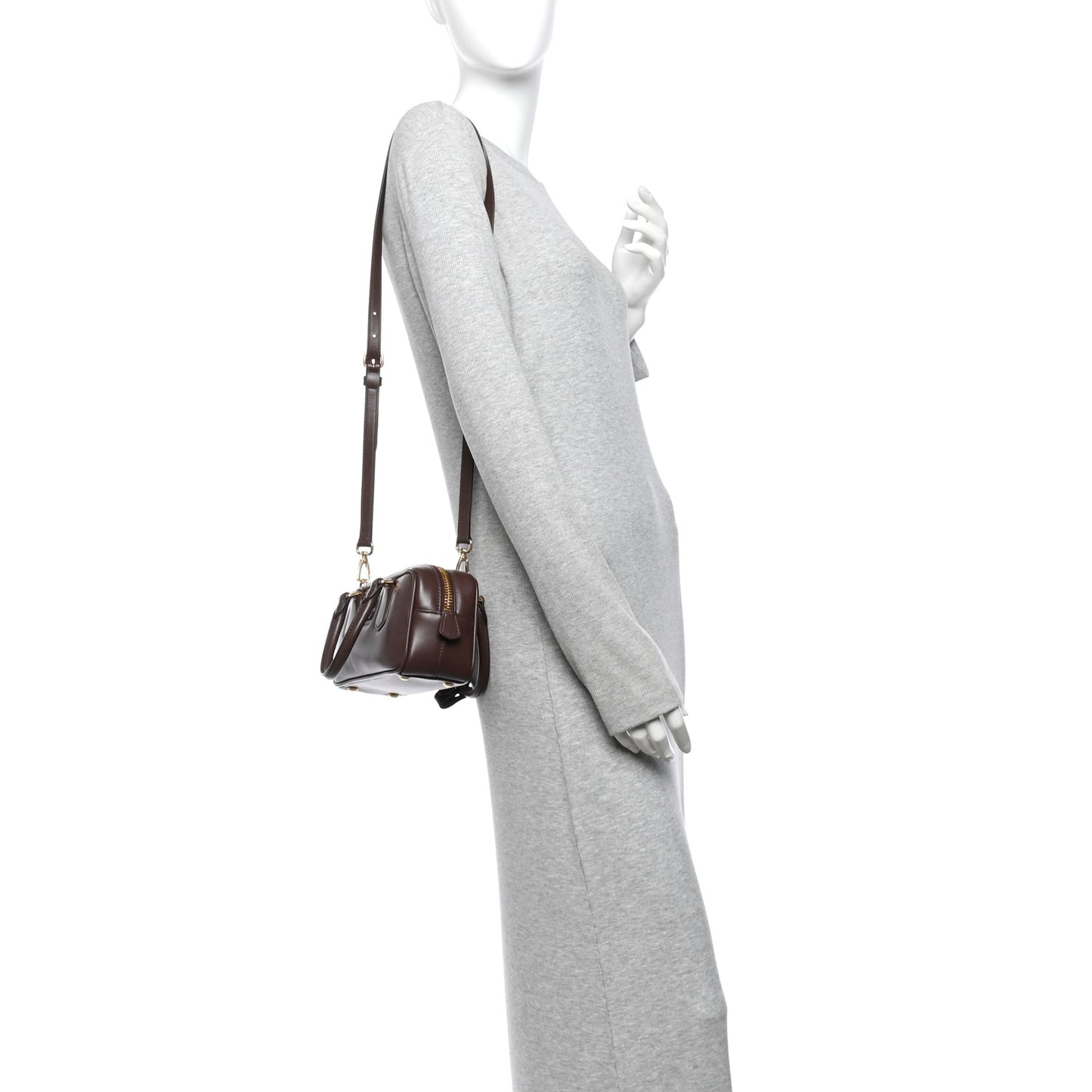 Calfskin Mini Arcadie Top Handle Bag Briarwood