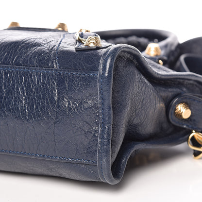 Balenciaga Agneau Giant 12 Gold Hardware Mini City Bleu Obscur 10 of 19